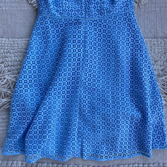 DRAPER JAMES light blue lattice lace a-line dress 8 - Picture 13 of 13